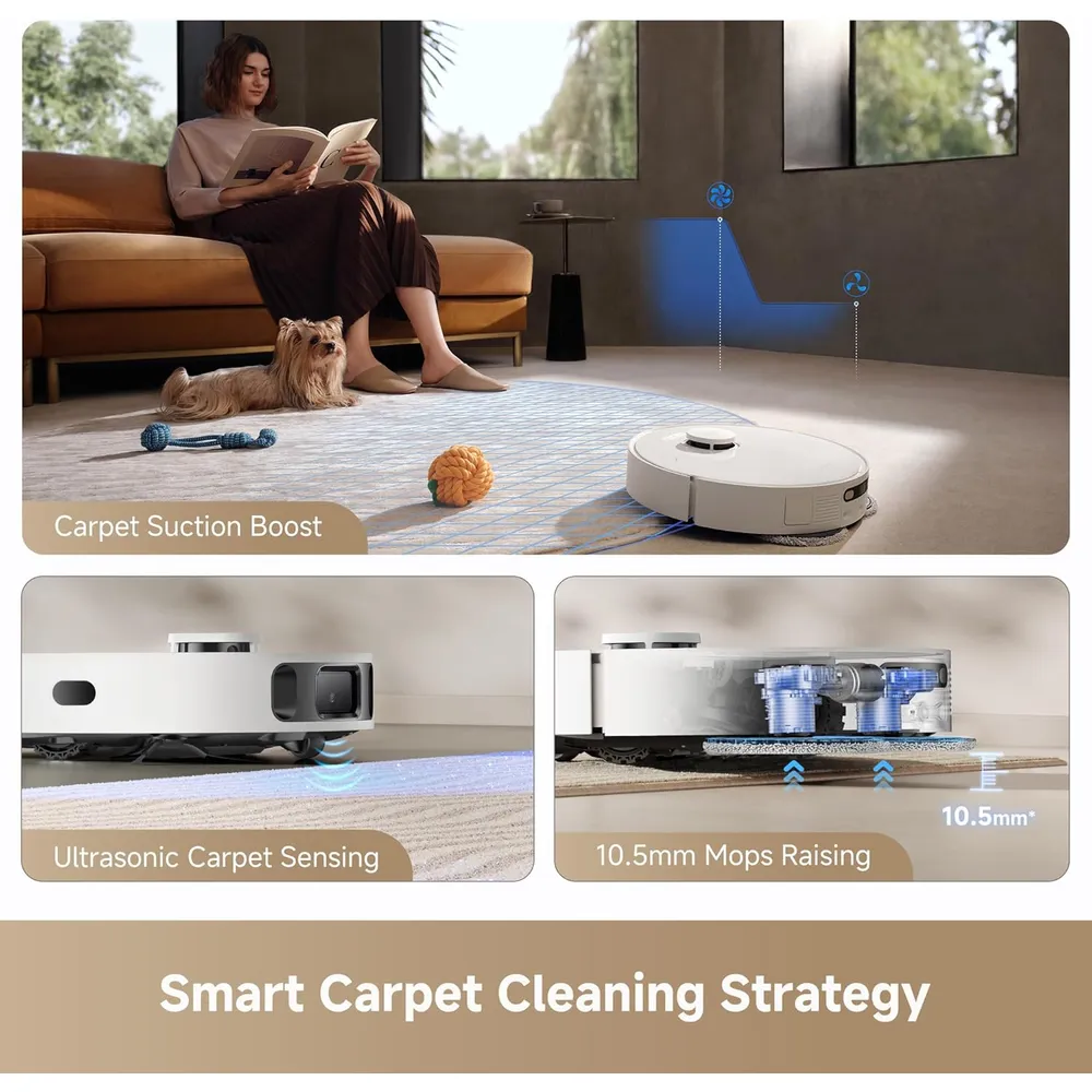 Dreame L40s Ultra CE robot aspirador con mopa elevable | Blanco
