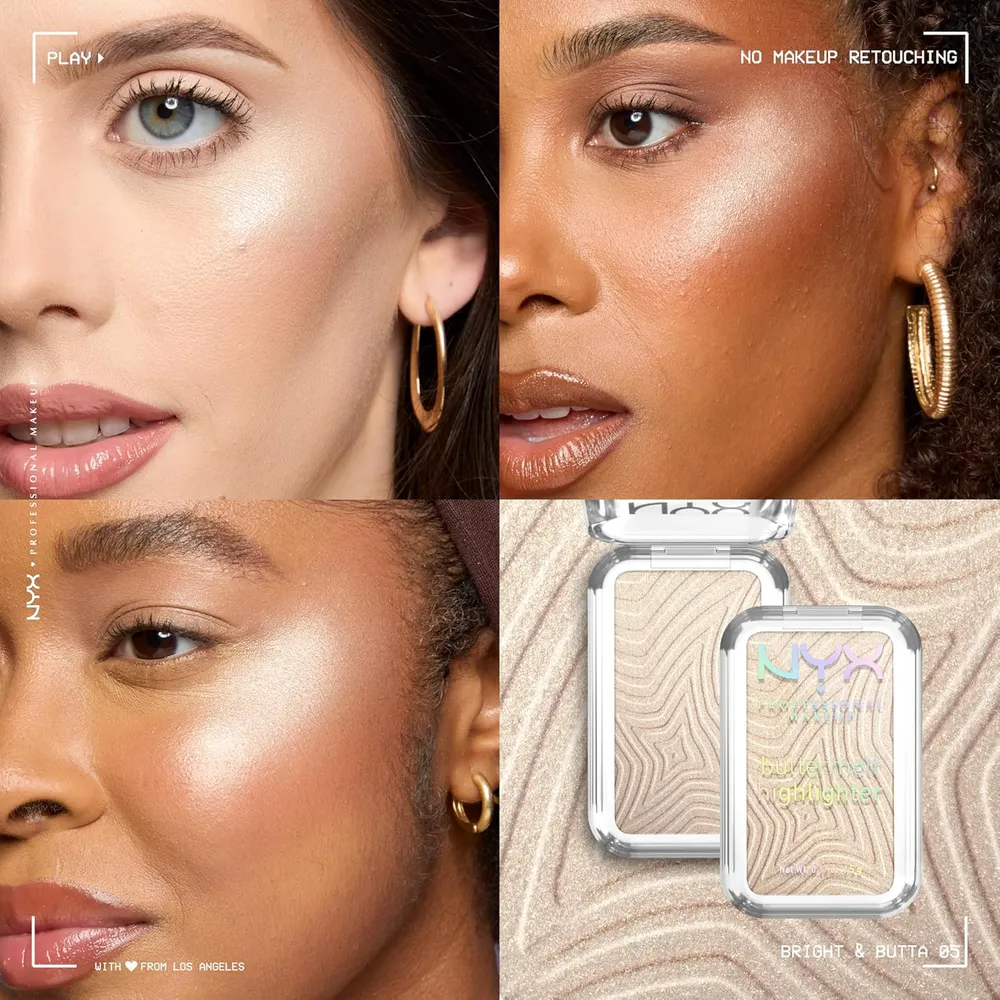 NYX Buttermelt Iluminador en Polvo | 05 Bright and Butta