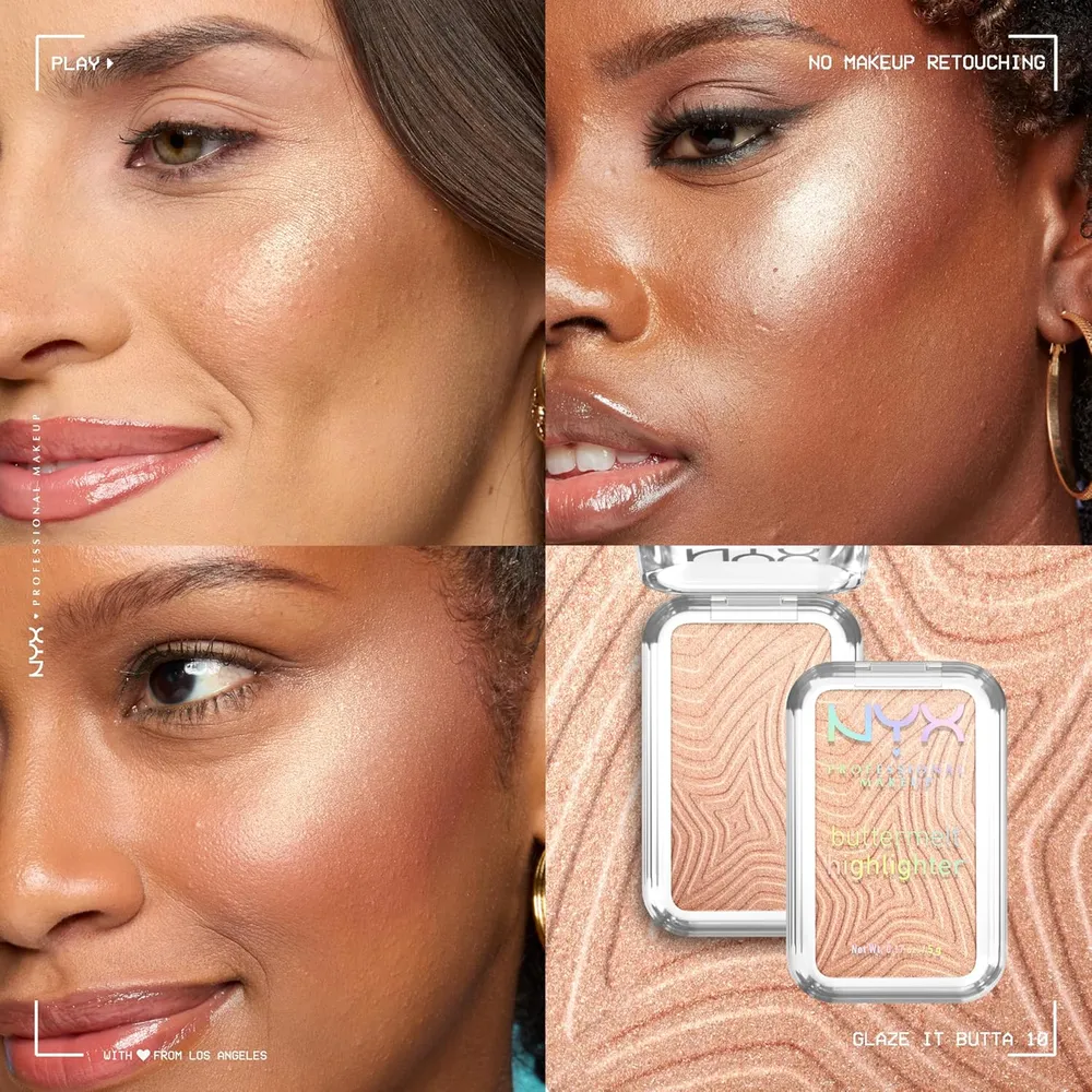 NYX Buttermelt Iluminador en Polvo | 10 Glaze It Butta