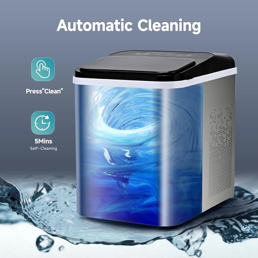EUHOMY IMN1010-UL MÁQUINA DE HIELO SÓNICO DE ENCIMERA 35 LB/24H | PLATEADO