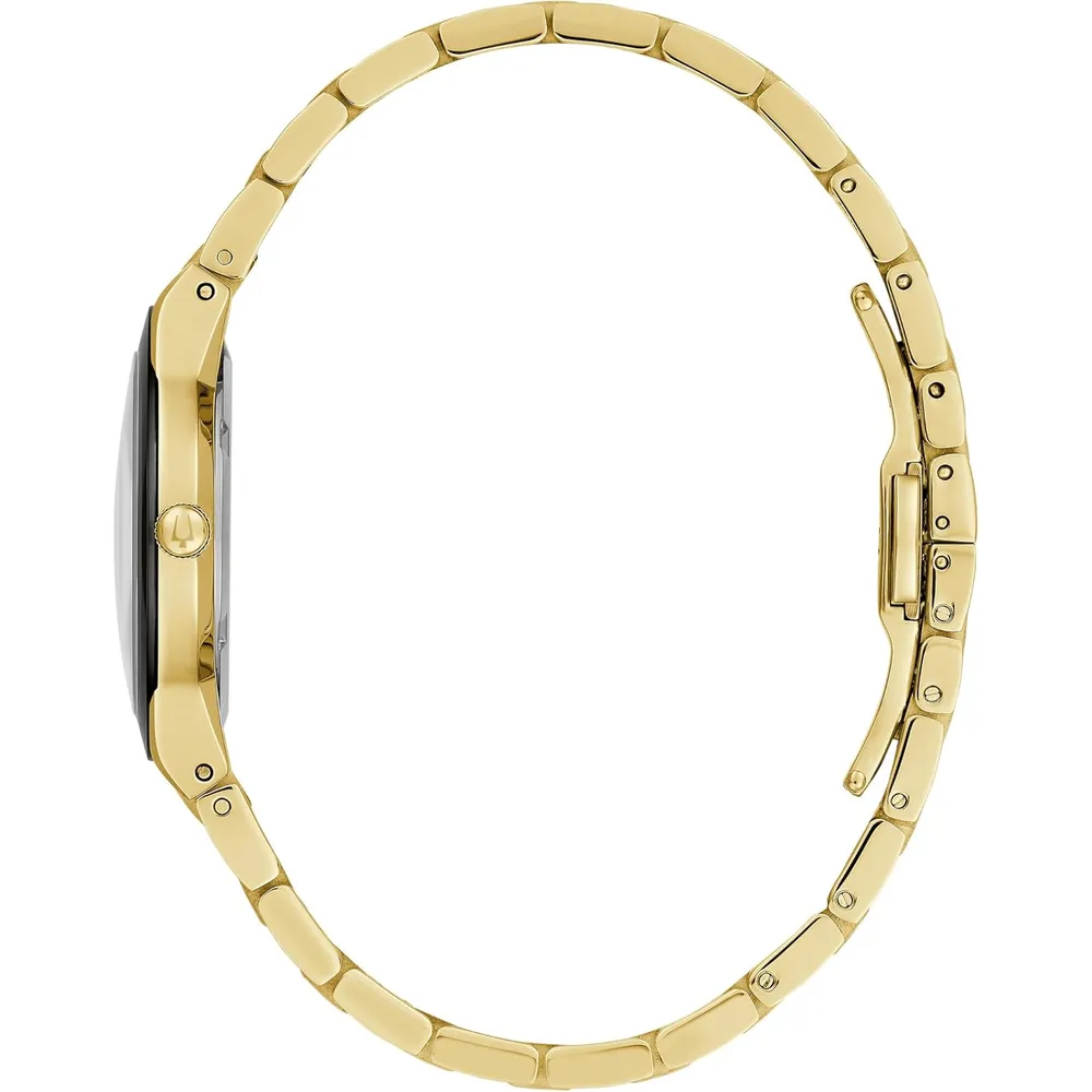 Bulova reloj Modern Millenia mujer cuarzo 2 agujas acero esfera negra | Oro