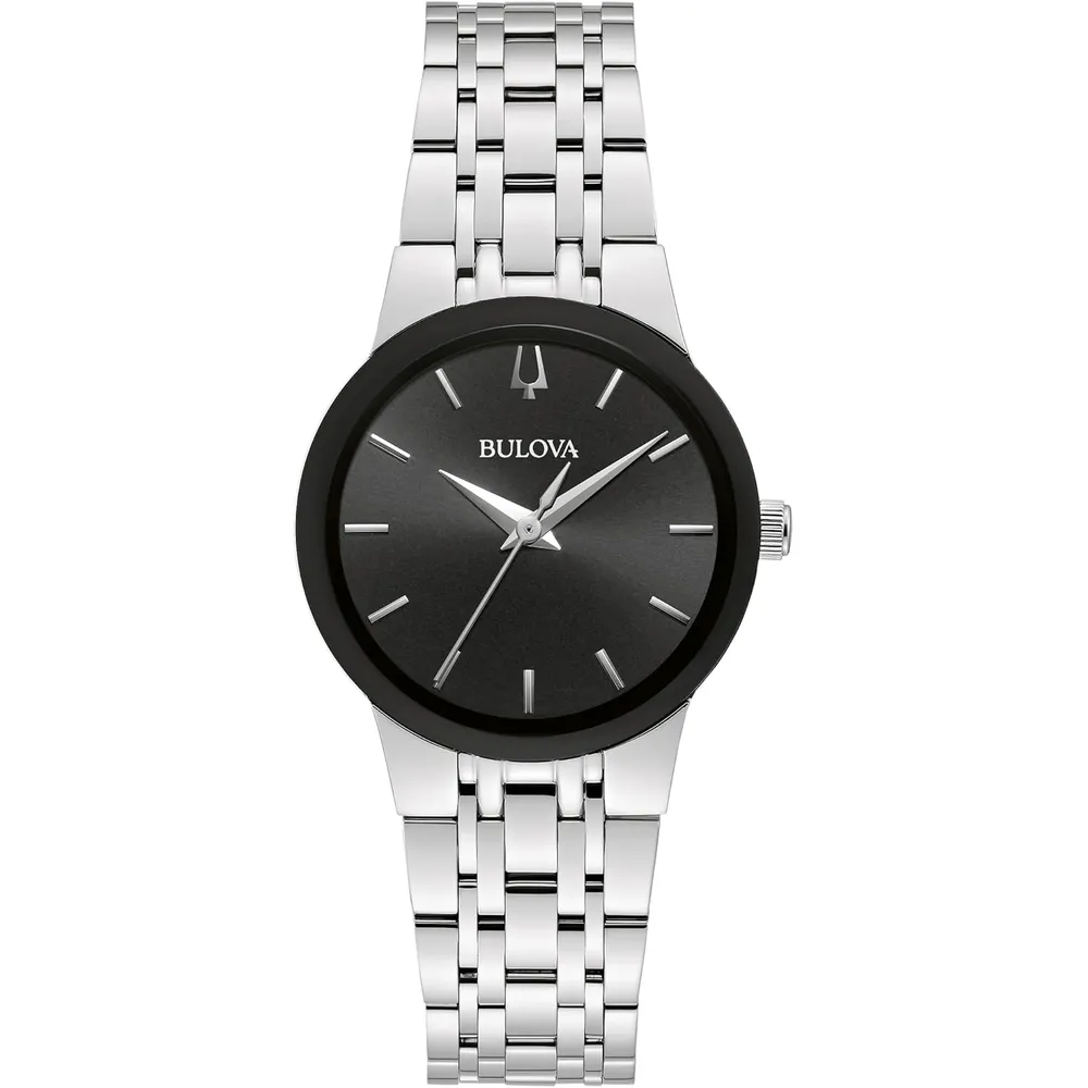 Bulova reloj moderno de mujer cuarzo 3 agujas acero inoxidable | Plata