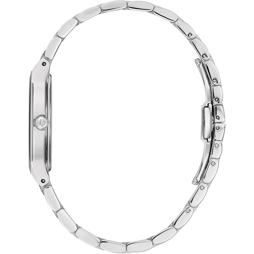 Bulova reloj moderno de mujer cuarzo 3 agujas acero inoxidable | Plata