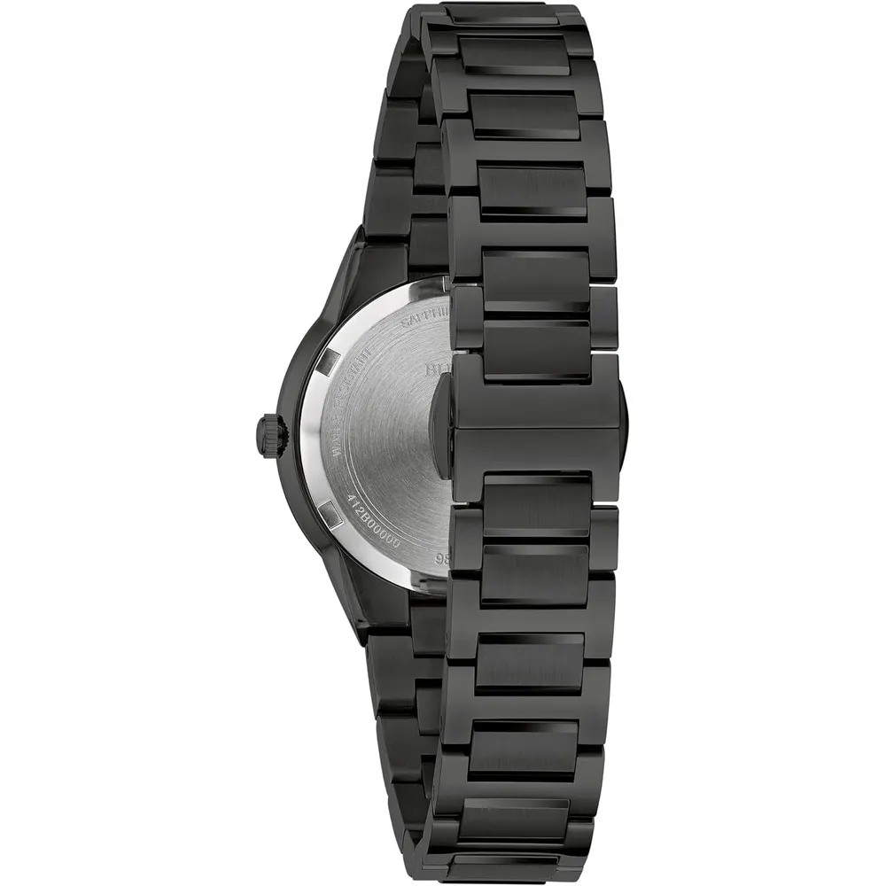 Bulova reloj Modern Millenia de mujer cuarzo dos agujas acero inoxidable | Negro