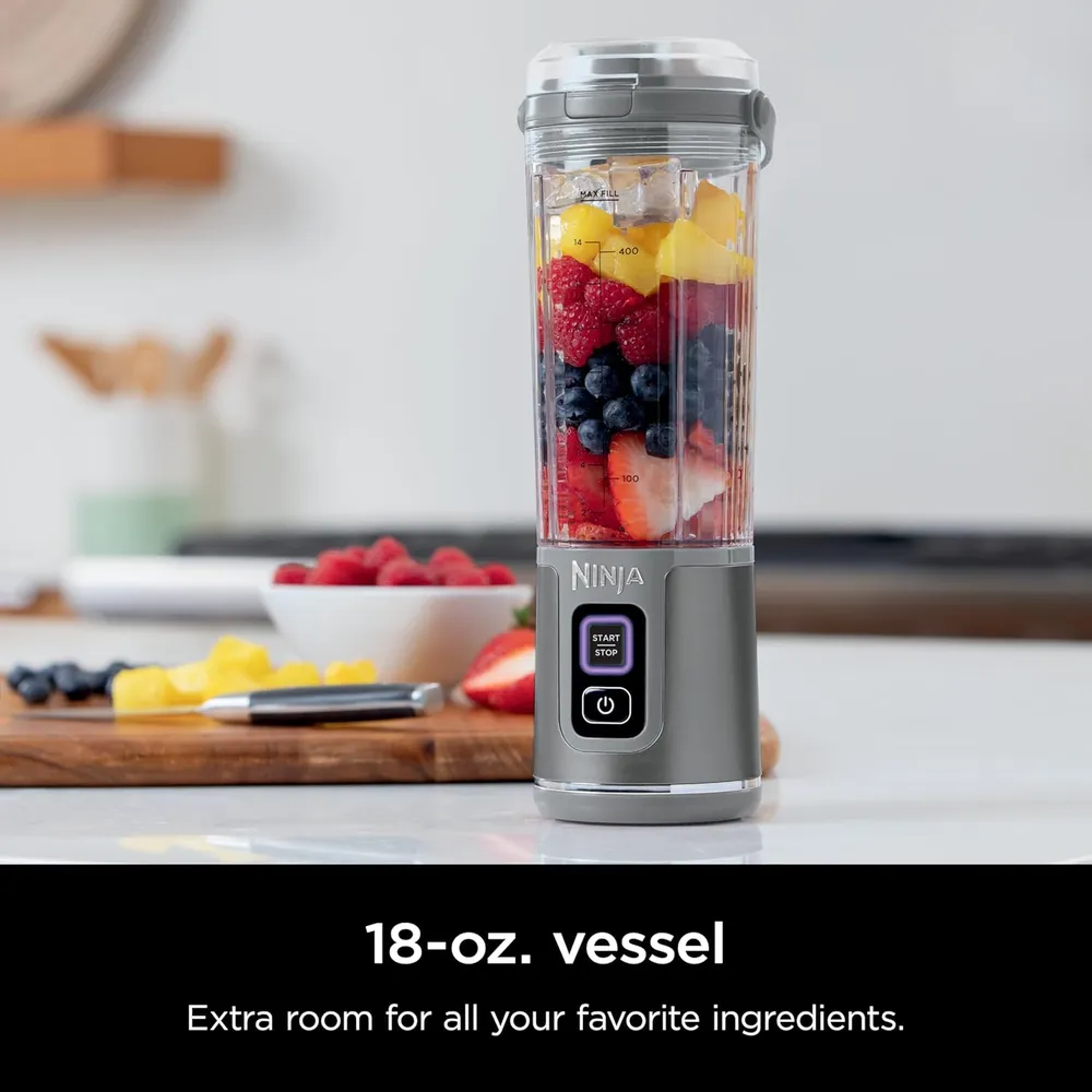 NINJA BLAST CL155AGY, LICUADORA PORTÁTIL 500 ML, INALÁMBRICA | GRIS