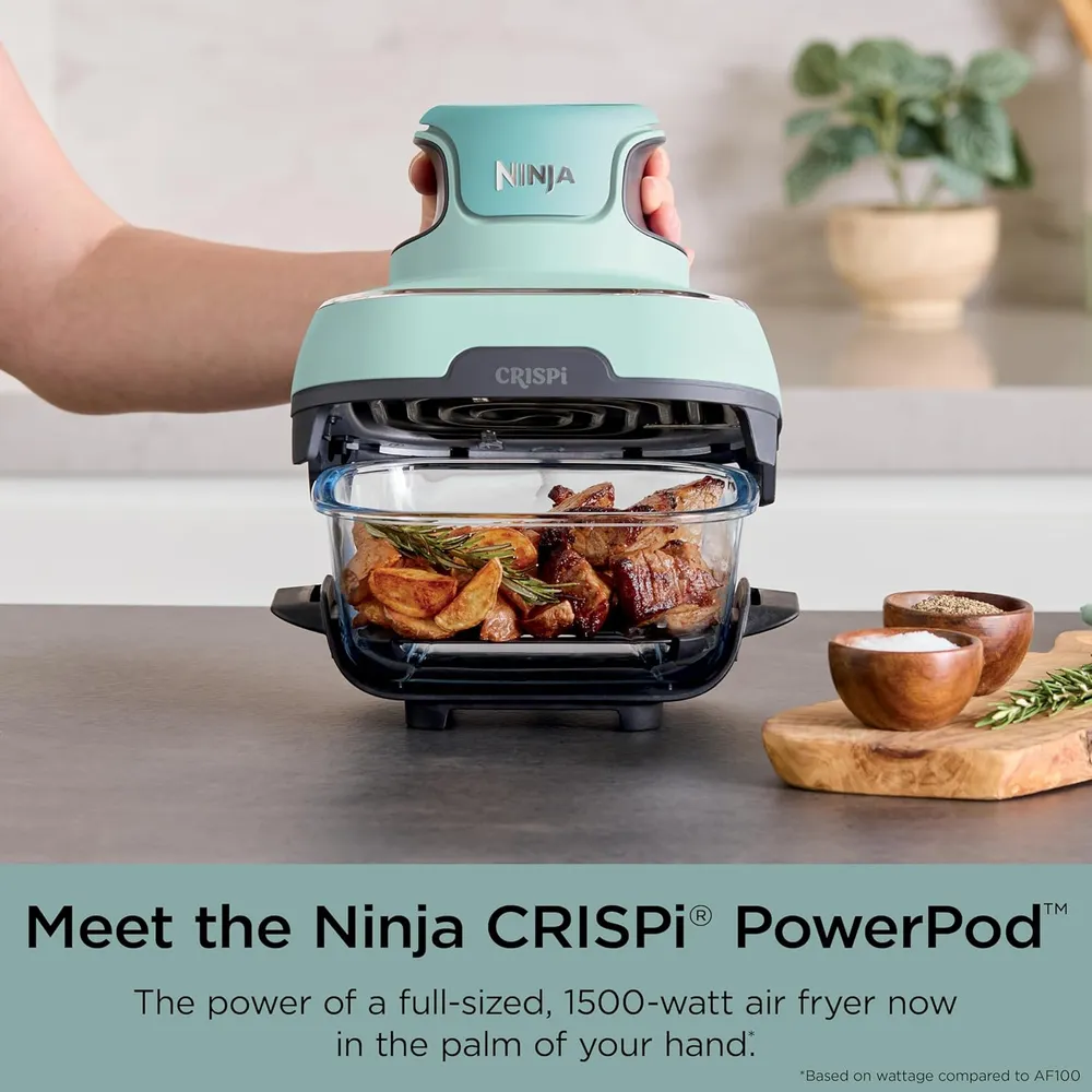 NINJA CRISPI FN101MT, FREIDORA AIRE PORTÁTIL 4 EN 1, 4 QT / 3,8 L | MENTA