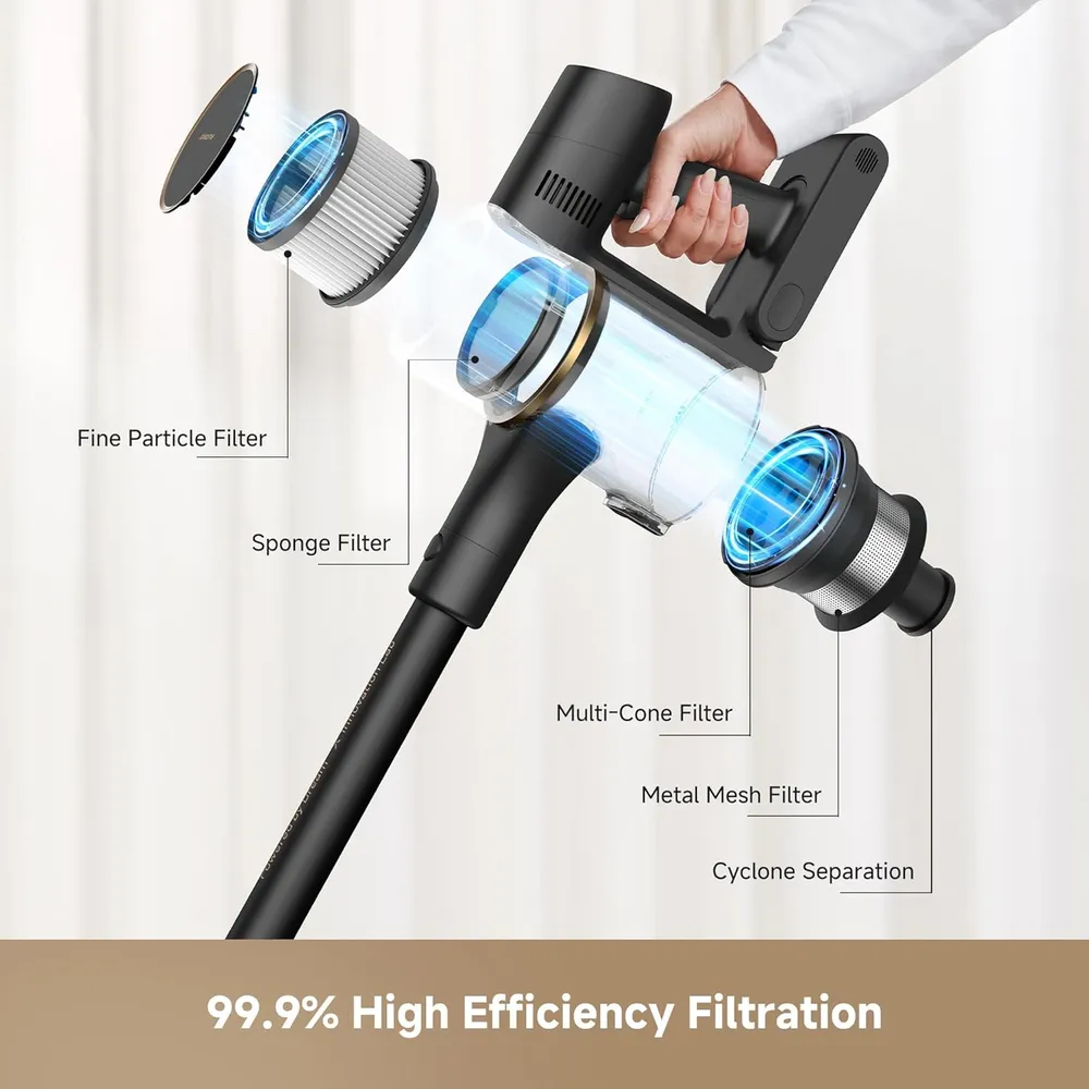 Dreame R20 Pure aspiradora inalámbrica con LED celeste | Negro