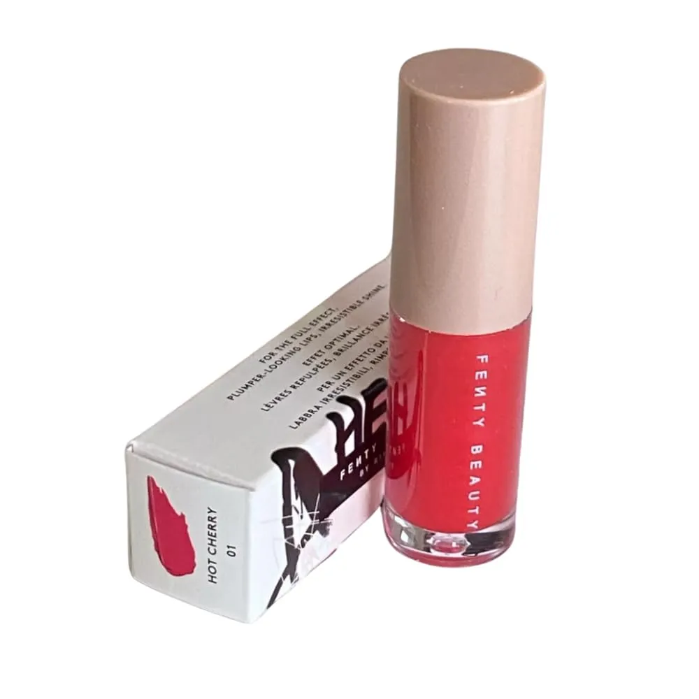 Fenty Brillo Labial Gloss Bomb Heat Travel Hot Cherry 2 ml (0.07 oz) – by Rihanna|Cereza