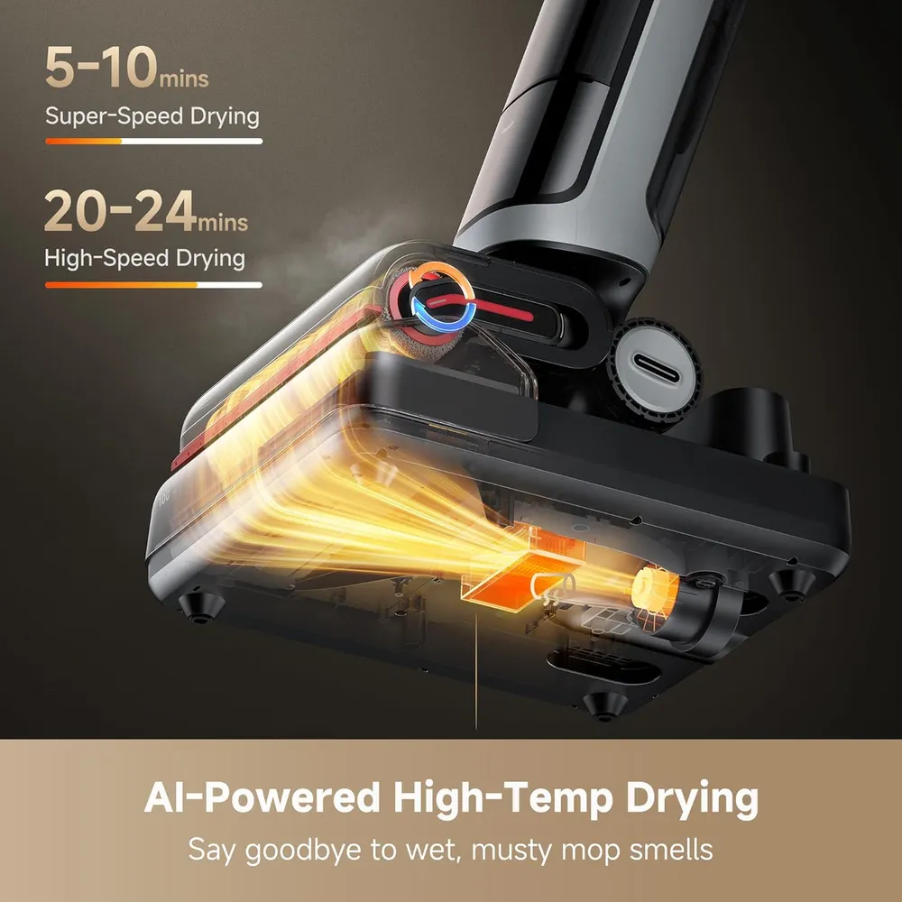 Dreame H15 Pro Heat aspiradora seco/húmedo con agua caliente | Negro