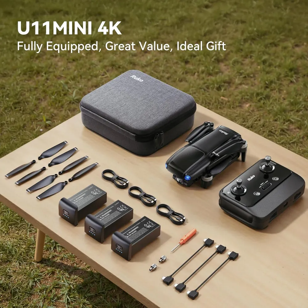 Ruko U11 Mini 4K dron GPS con cámara 8K gimbal 3 ejes y vuelo de 96 min