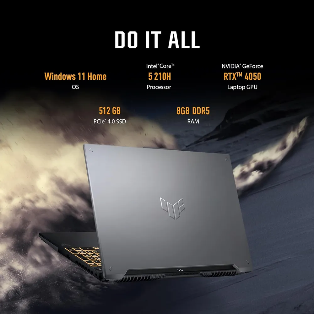 ASUS TUF Gaming F16 Laptop 16" FHD+ 144Hz Core 5 RTX 4050 8GB 512GB SSD | Gris (TECLADO INGLES)