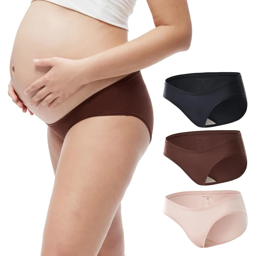 Momcozy ropa interior de maternidad bajo vientre (pack de 3und) | Talla unica - Multicolor
