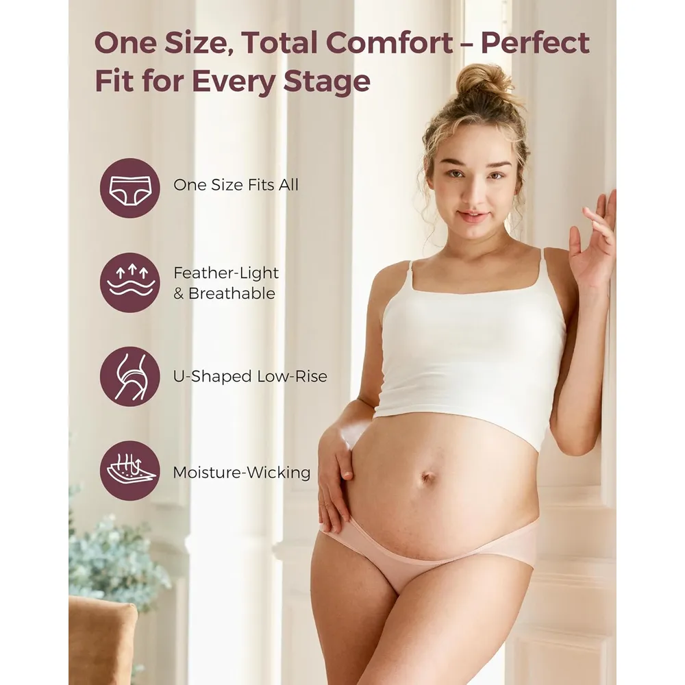 Momcozy ropa interior de maternidad bajo vientre (pack de 3und) | Talla unica - Multicolor