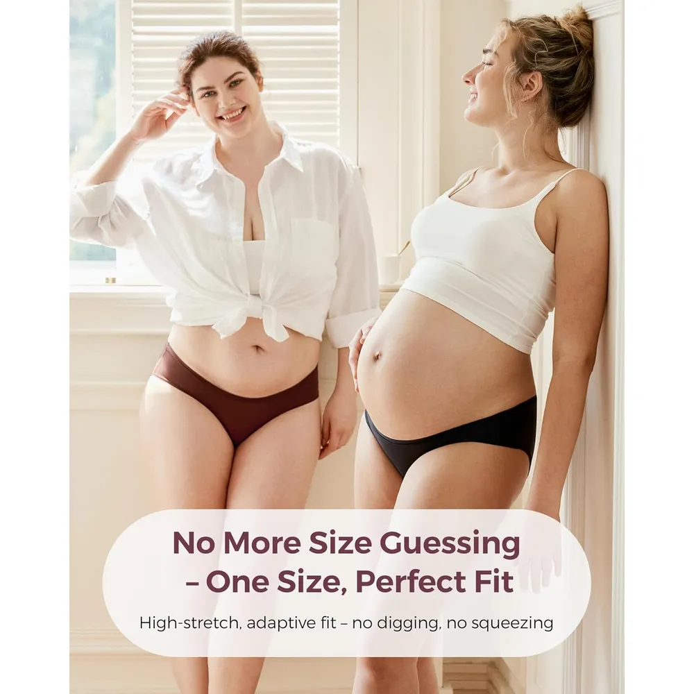 Momcozy ropa interior de maternidad bajo vientre (pack de 3und) | Talla unica - Multicolor
