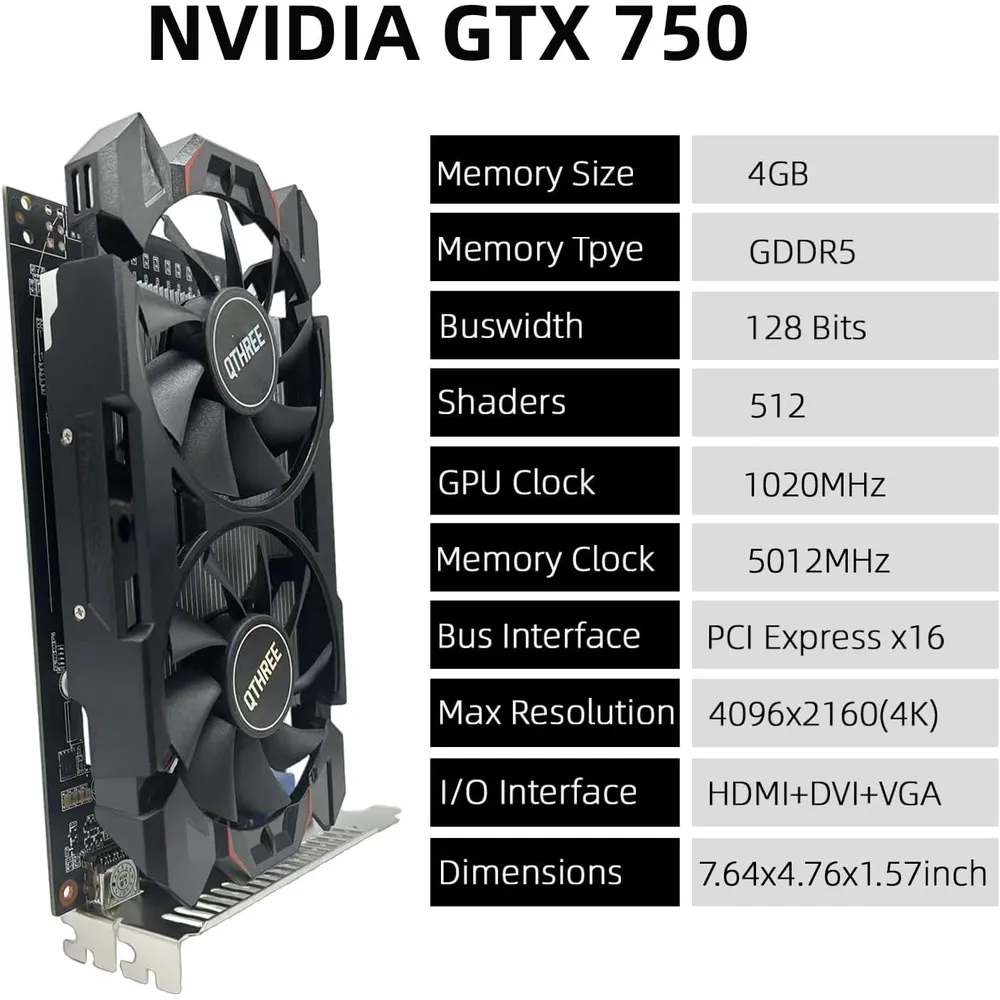 Qthree GTX 750 4GB GDDR5
