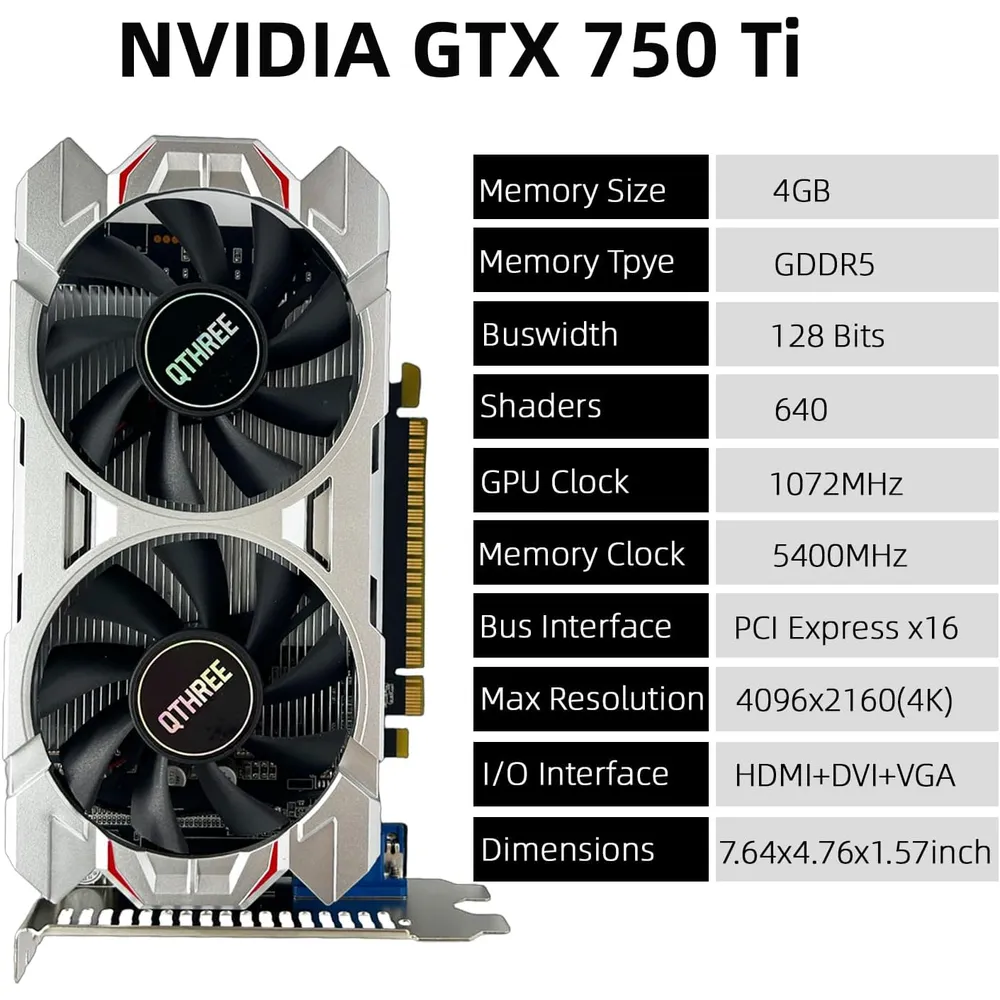 Qthree GTX 750 Ti 4GB GDDR5