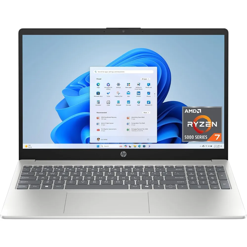 Laptop HP 15.6" Ryzen 7 5825U 8GB RAM 512GB SSD | Plata