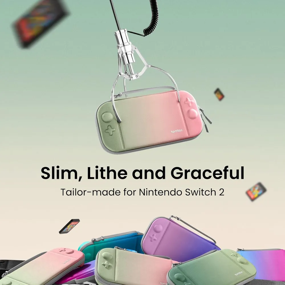 Estuche Slim para Nintendo Switch 2 | Rosa y Verde