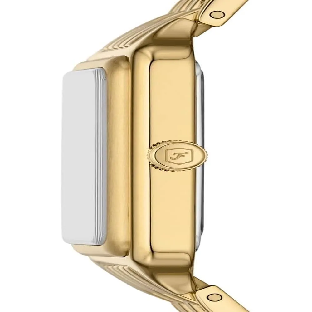 Fossil reloj de cuarzo Raquel para mujer, acero inoxidable | Mariposa Oro