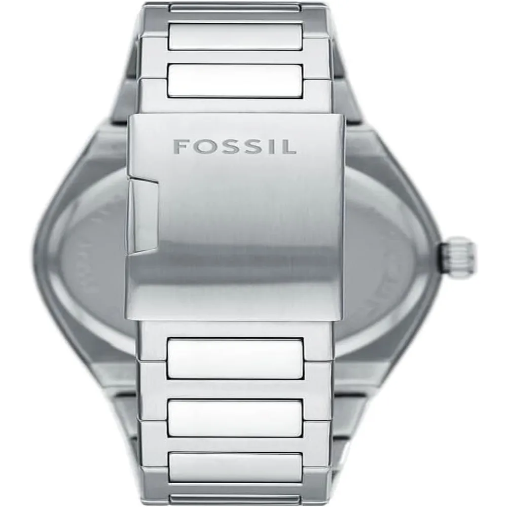 Fossil reloj de cuarzo Everett para hombre | Plata/ Multicolor