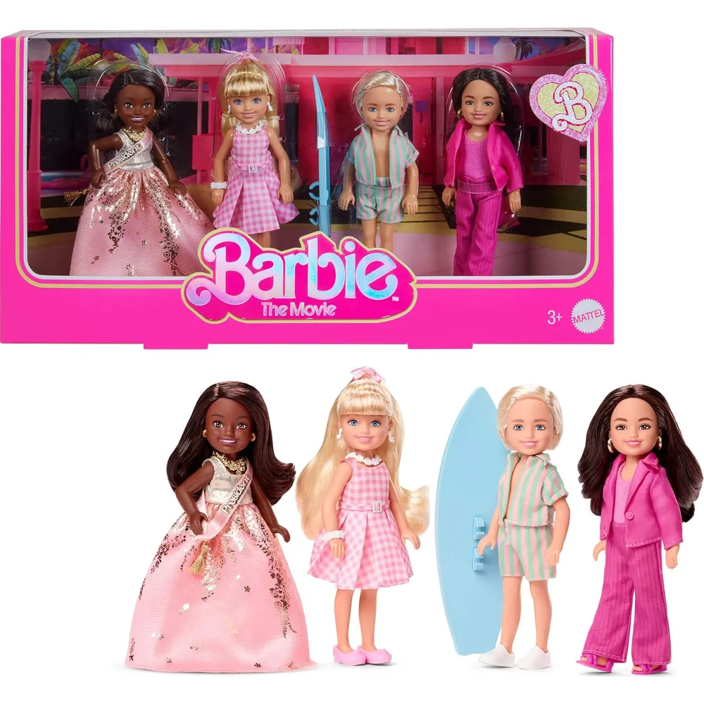 BARBIE PELÍCULA MUÑECAS CHELSEA KEN PRESIDENTA Y GLORIA
