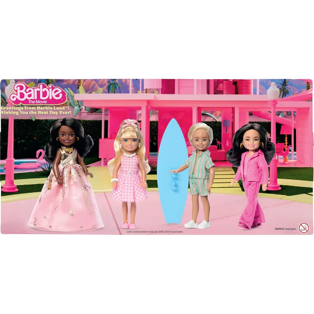 BARBIE PELÍCULA MUÑECAS CHELSEA KEN PRESIDENTA Y GLORIA