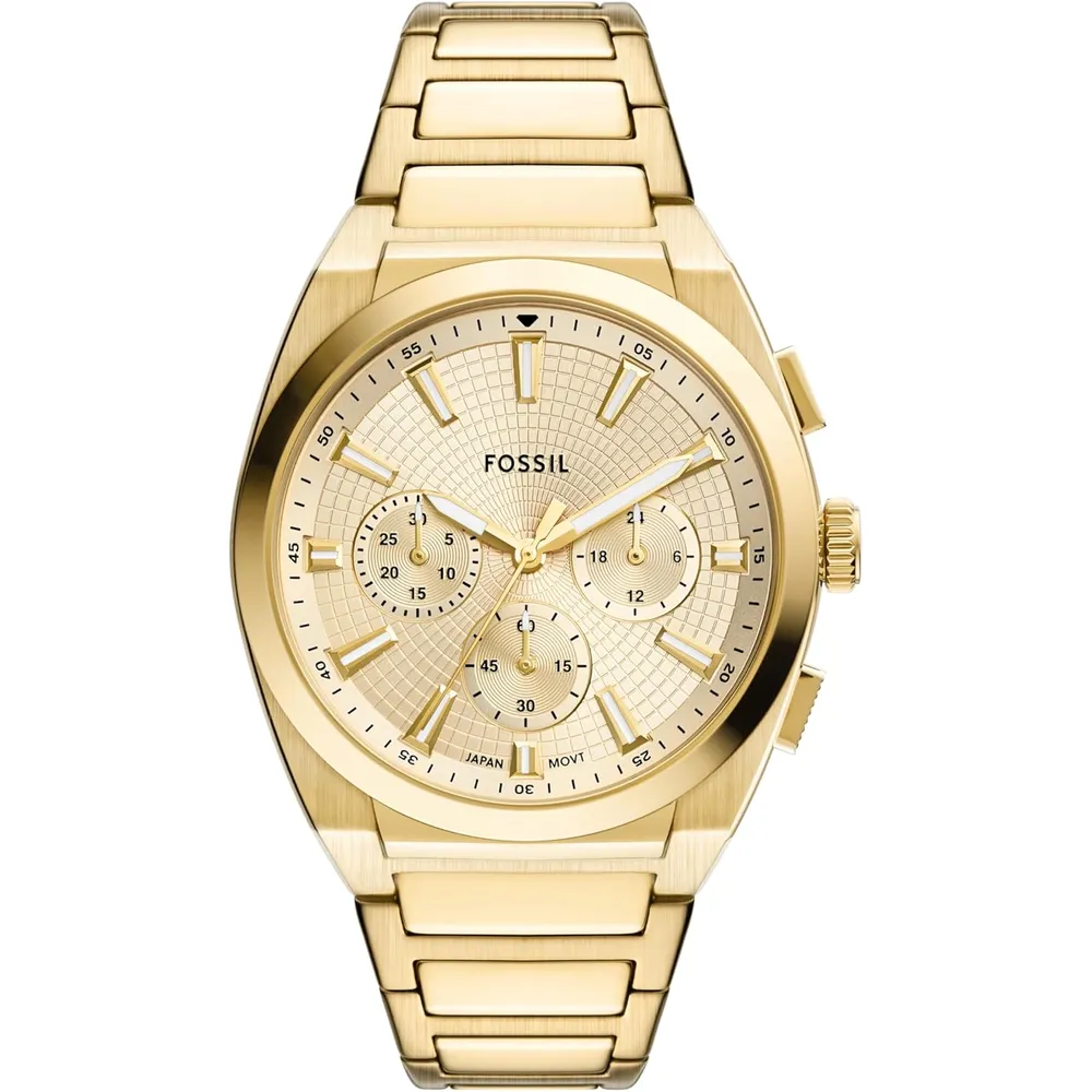 Fossil reloj de cuarzo Everett para hombre, modelo FS6119 | Dorado