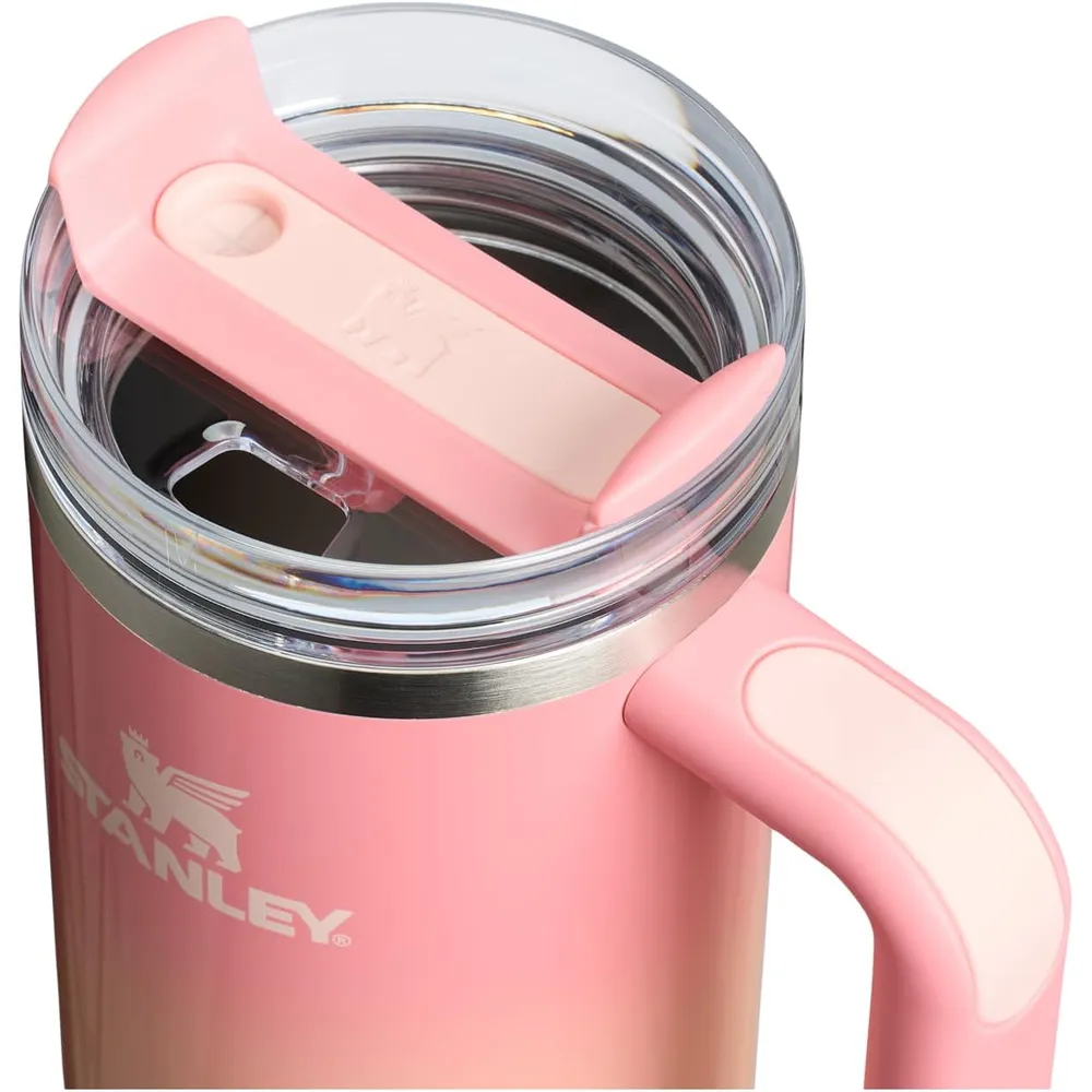 Stanley Quencher H2.0 Tumbler con asa 30 oz | Summer Pink Table Sunset