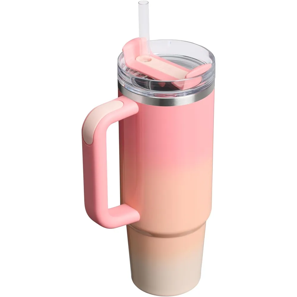 Stanley Quencher H2.0 Tumbler con asa 30 oz | Summer Pink Table Sunset