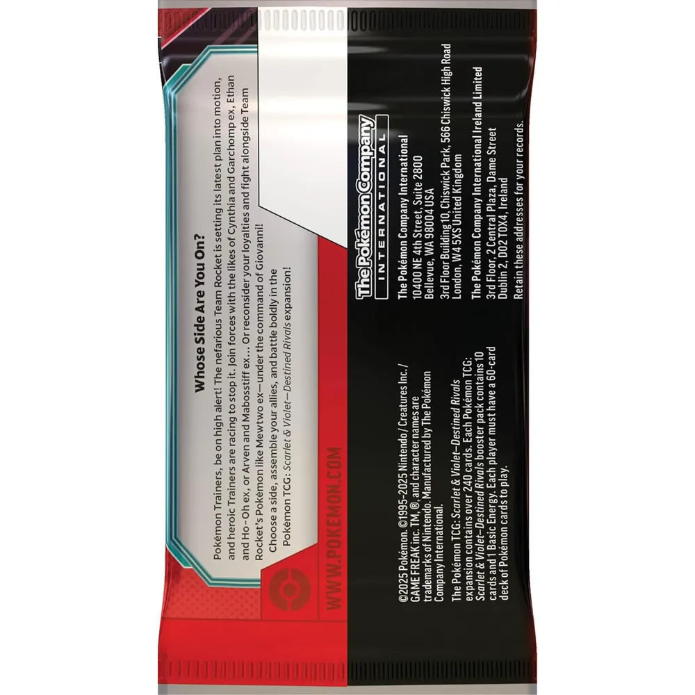 JUEGO DE CARTAS POKÉMON TCG SCARLET & VIOLET DESTINED RIVALS BOOSTER BOX 36 PACKS (INGLÉS)