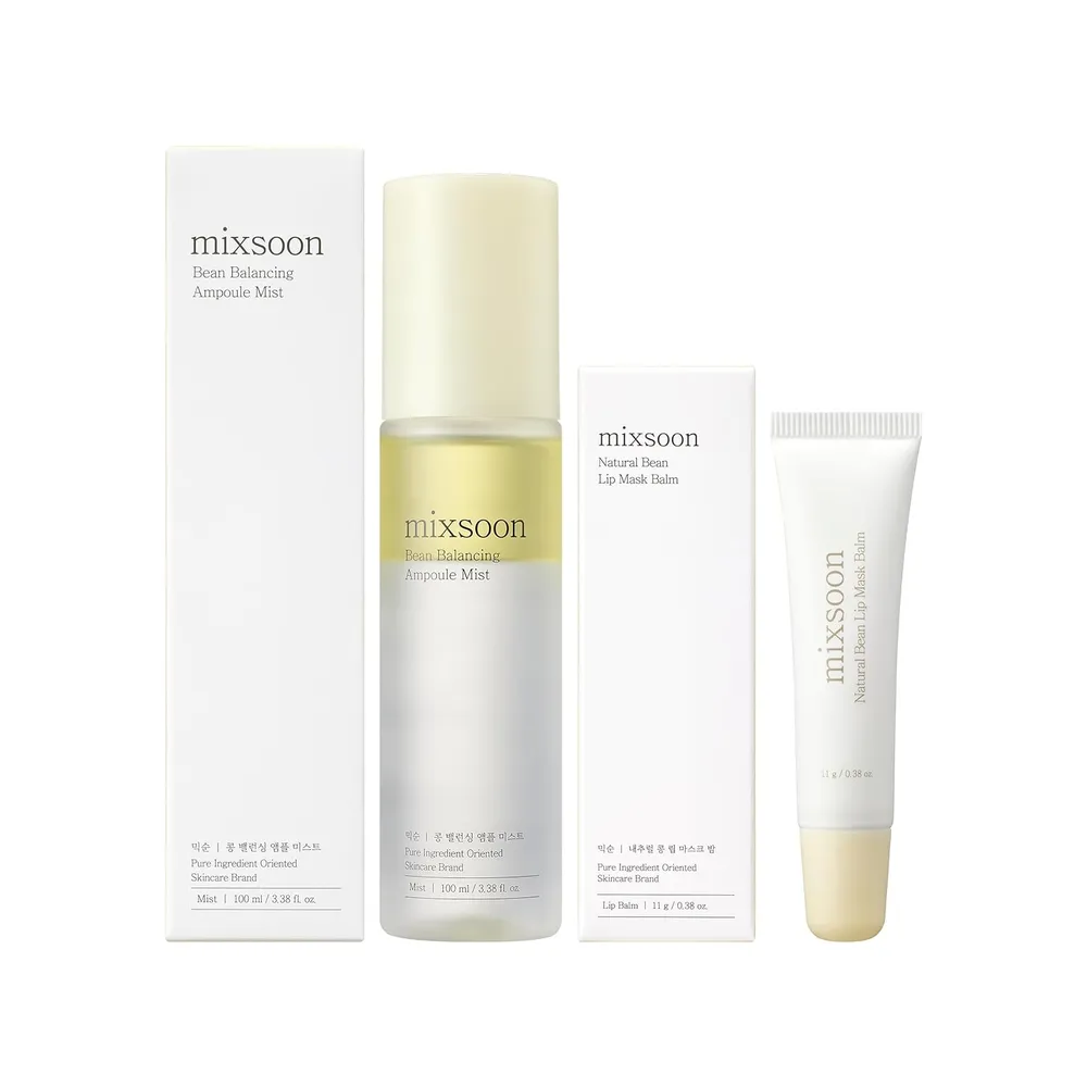 Mixsoon Set Rutina Vuelo (Mist Bean 100 ml + Bálsamo Labial 11 g) – Korea Skin Care