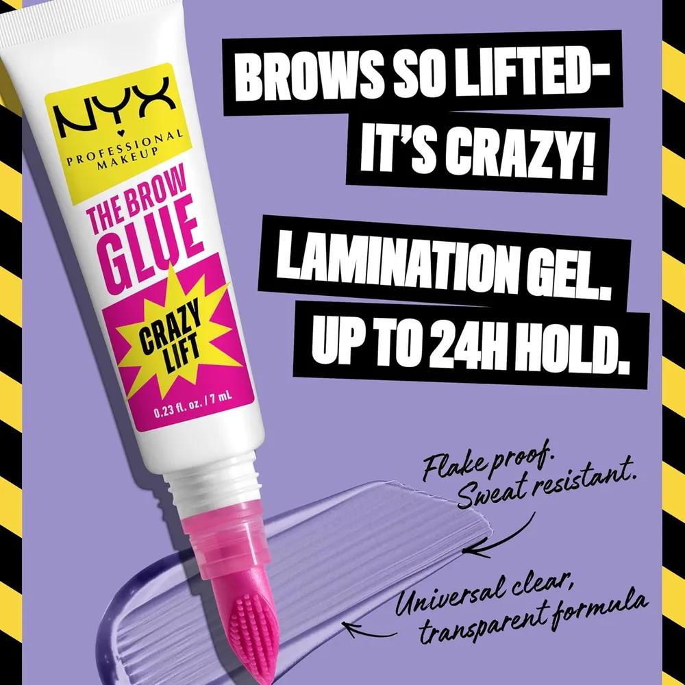 GEL LAMINADOR DE CEJAS NYX THE BROW GLUE CRAZY LIFT | TRANSPARENTE
