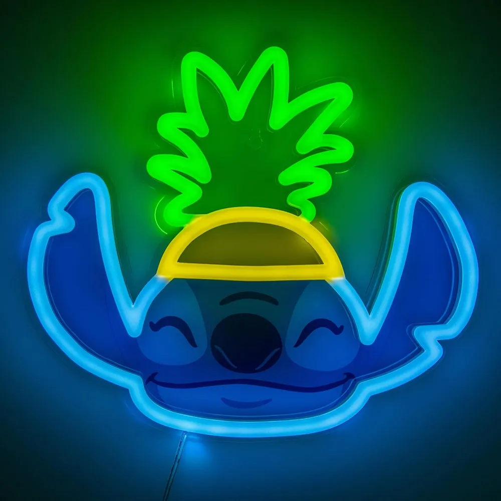 Paladone Disney Lilo & Stitch Piña, lámpara pared neón LED oficial