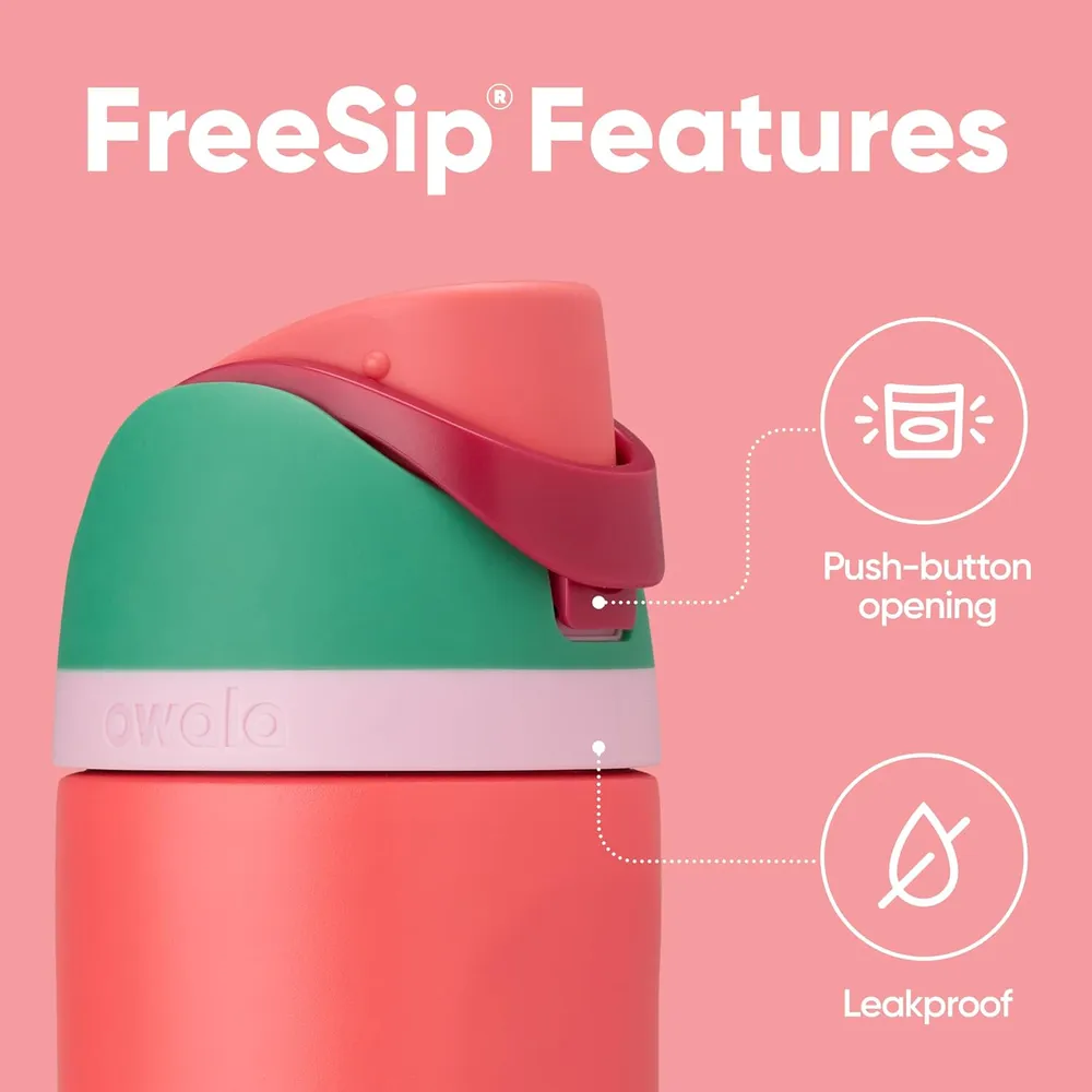 Owala FreeSip Botella Acero Inoxidable 24 oz | Strawberry Field