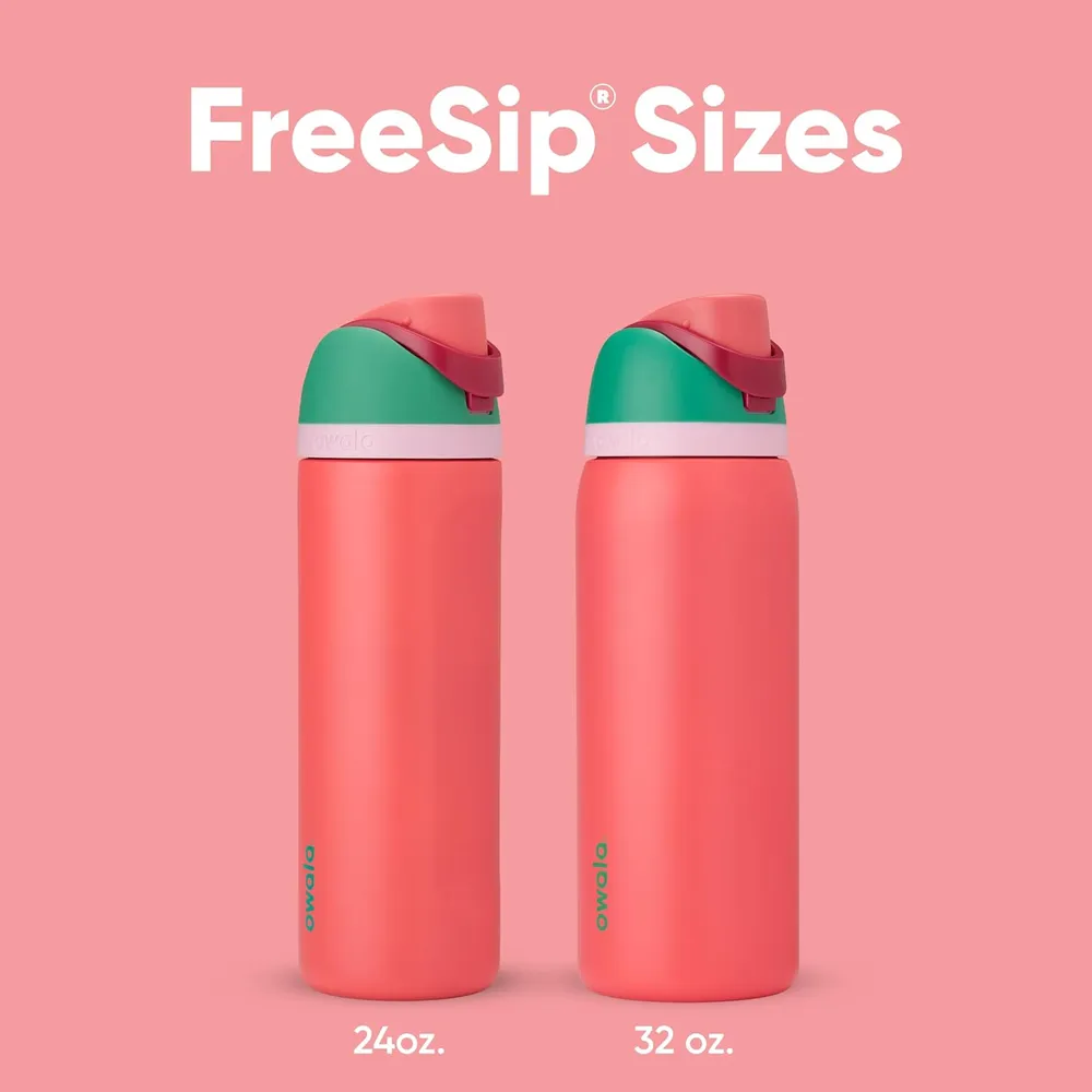Owala FreeSip Botella Acero Inoxidable 24 oz | Strawberry Field