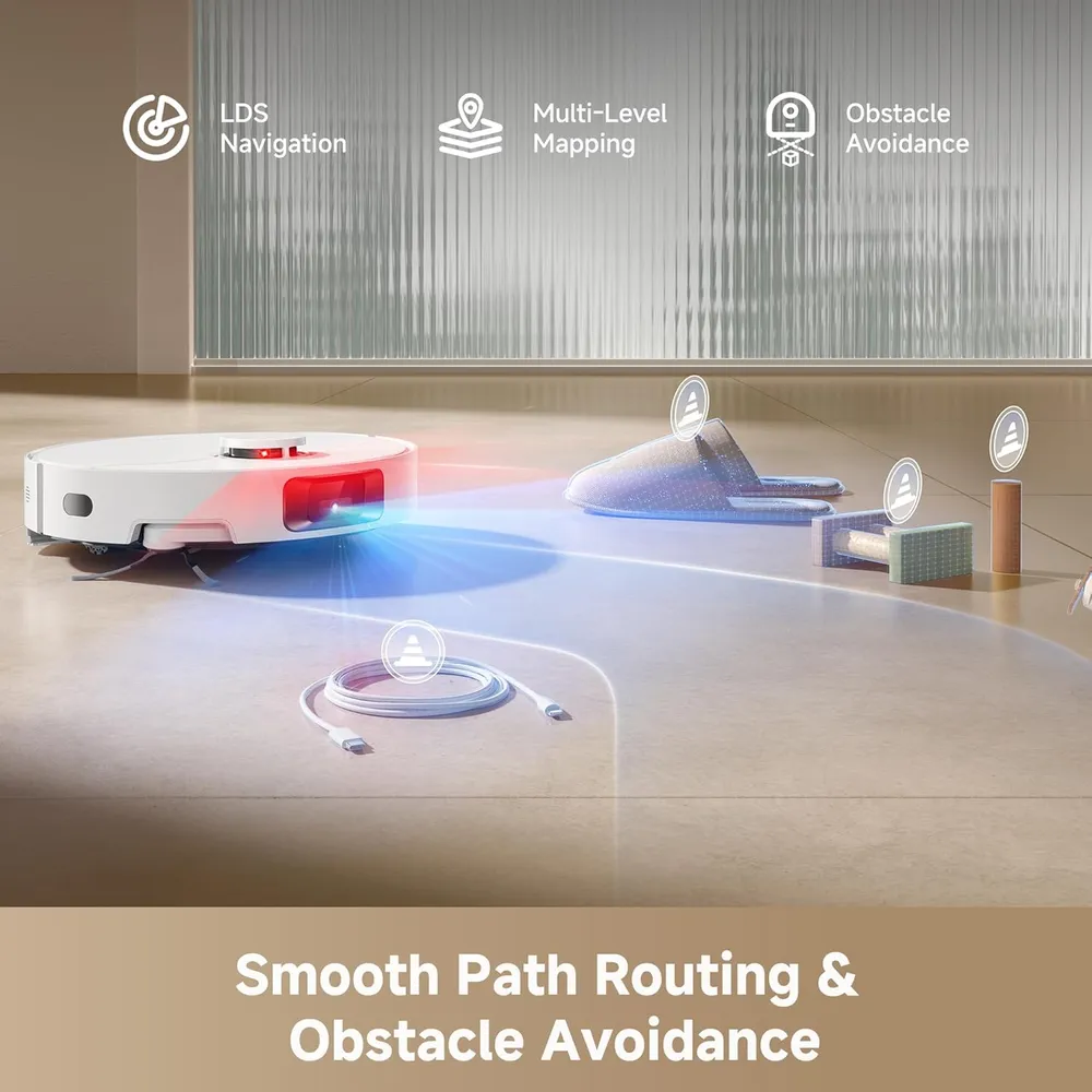 Dreame D20 Pro Plus robot aspirador con doble cepillo | Blanco