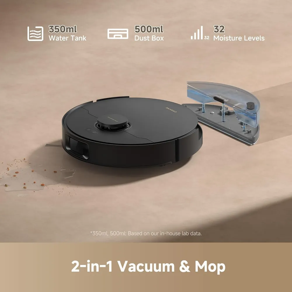 Dreame D20 Plus robot aspirador con base autovaciable | Negro