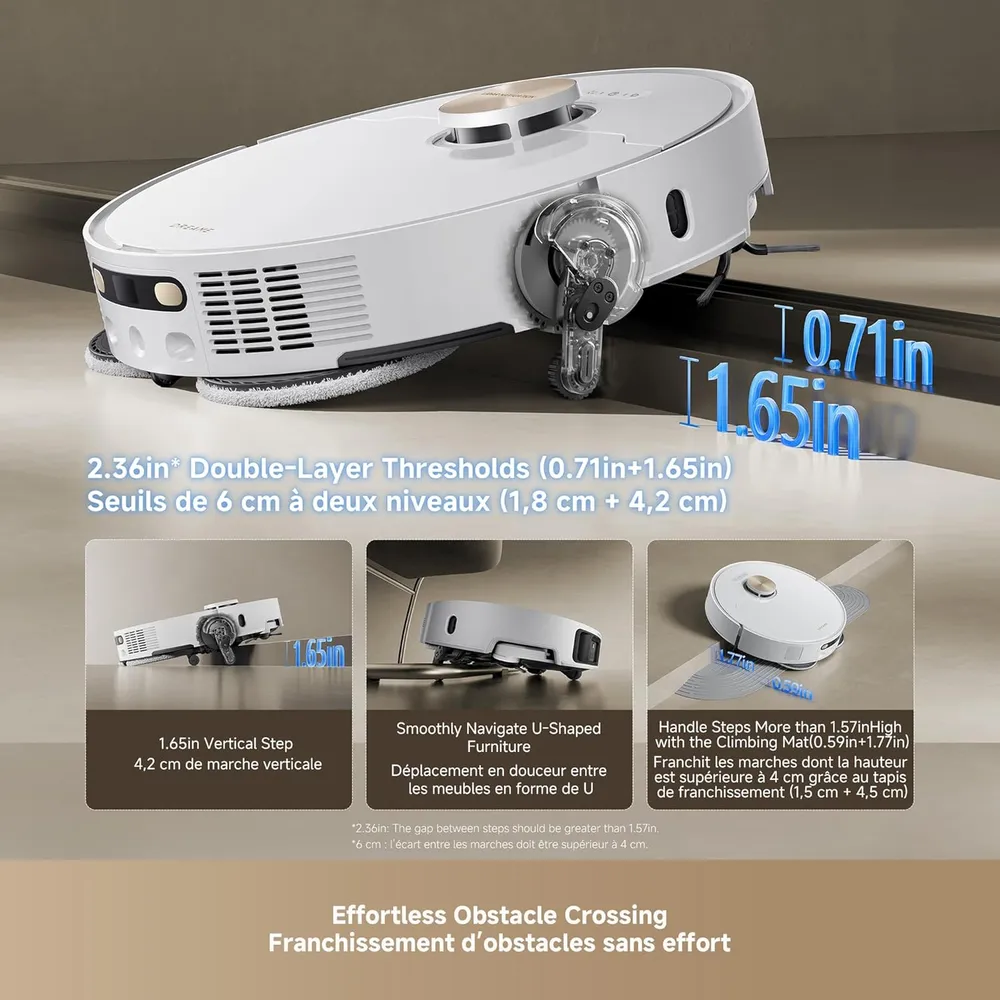 Dreame L50 Ultra robot aspirador con doble cepillo | Blanco