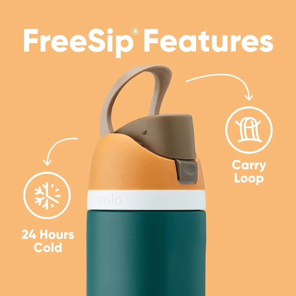 Owala FreeSip Botella Acero Inoxidable 24 oz | Citrus Crush