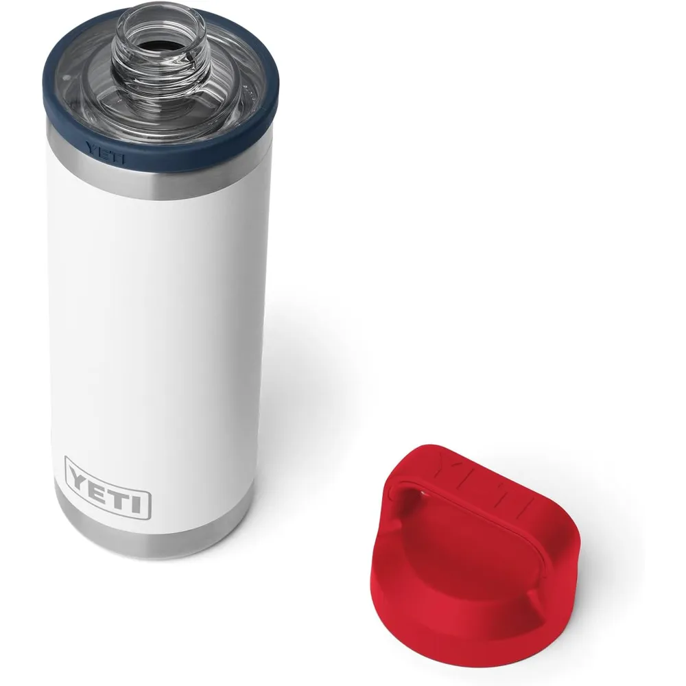 YETI Botella Rambler con Tapa de Chupón Roja  de 18 oz | Blanco