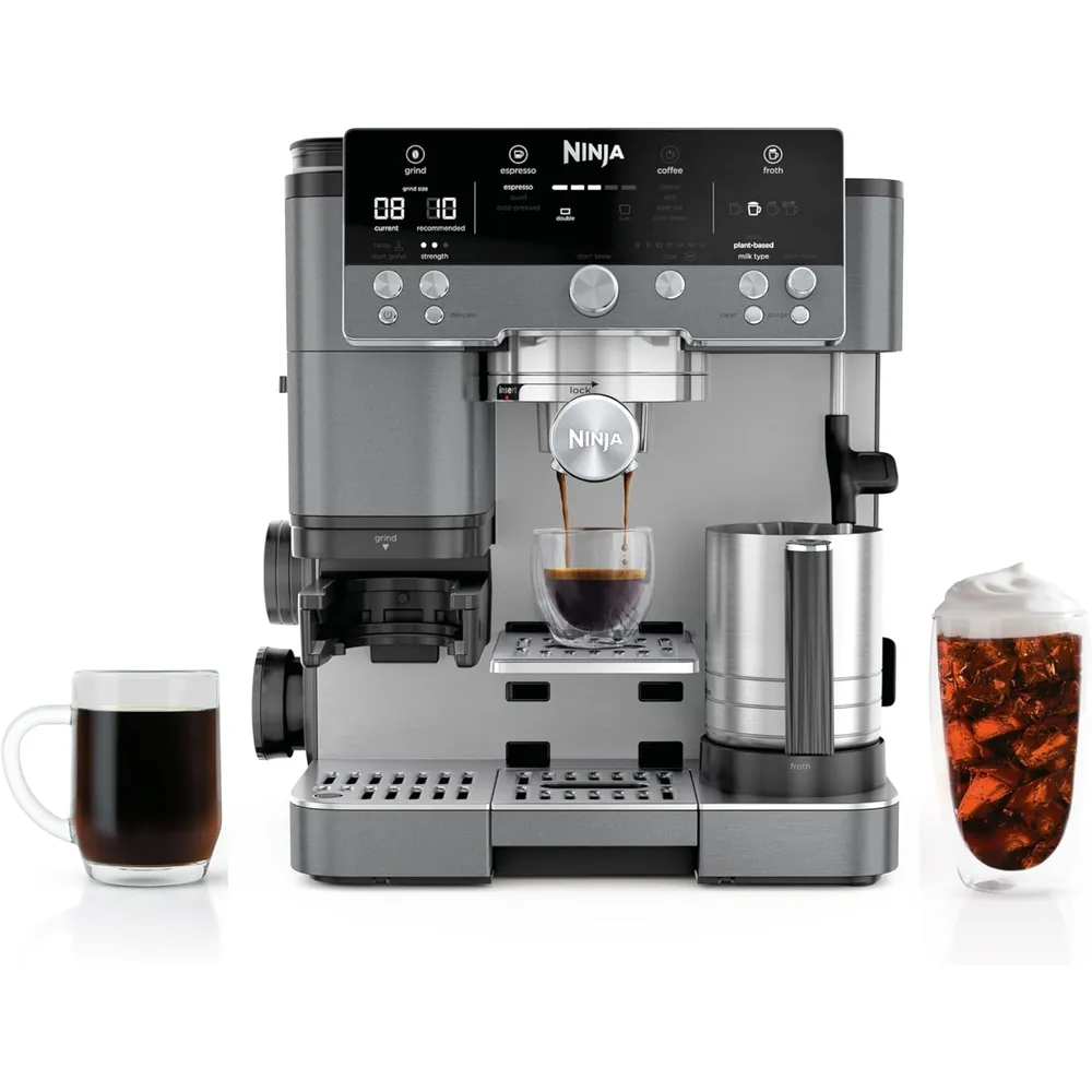 NINJA CAFETERA LUXE CAFÉ PREMIER, FILTRO RÁPIDO Y MOLINILLO | GRIS METÁLICO