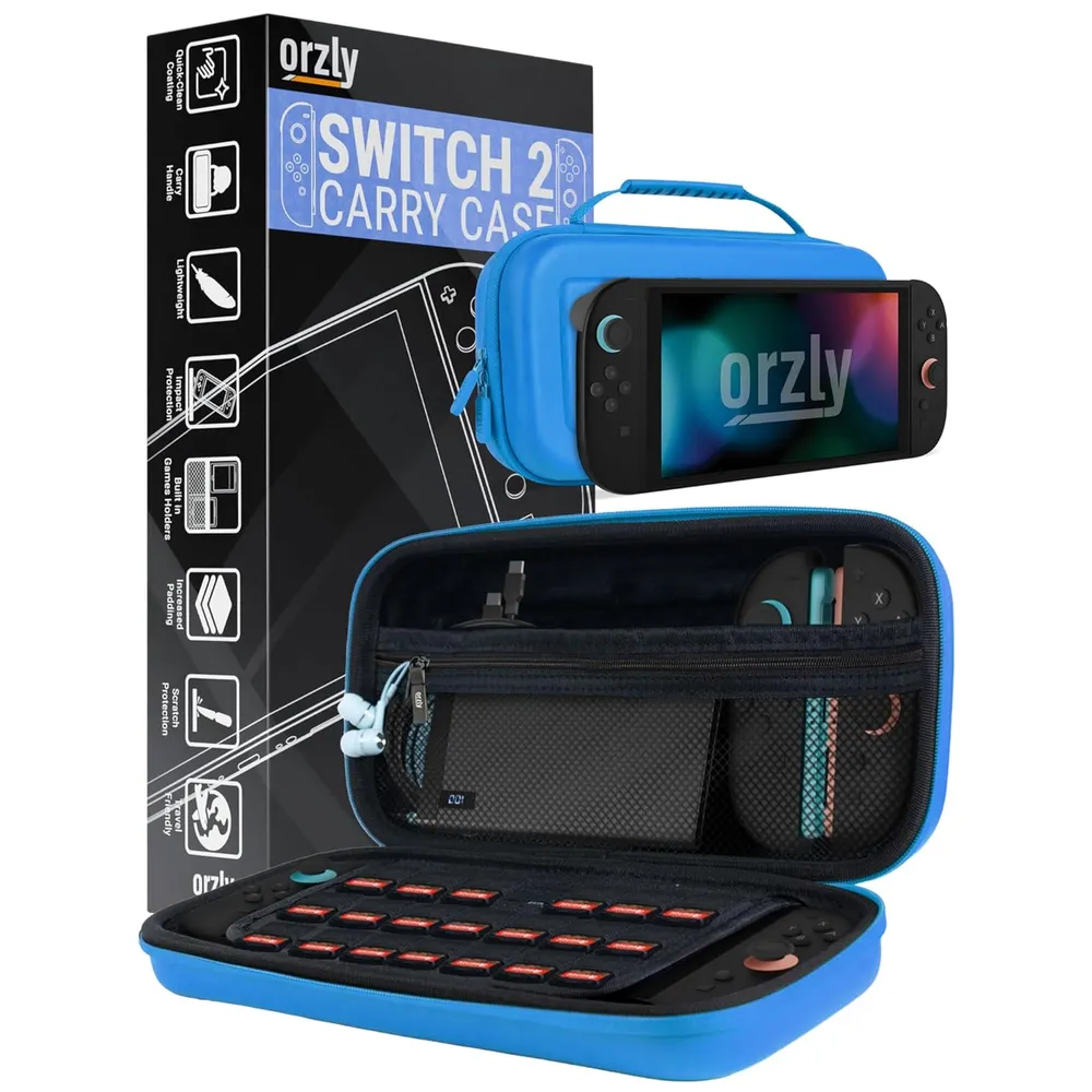 Estuche de Viaje Protector con Bolsillos Para Nintendo Switch 2 | Azul