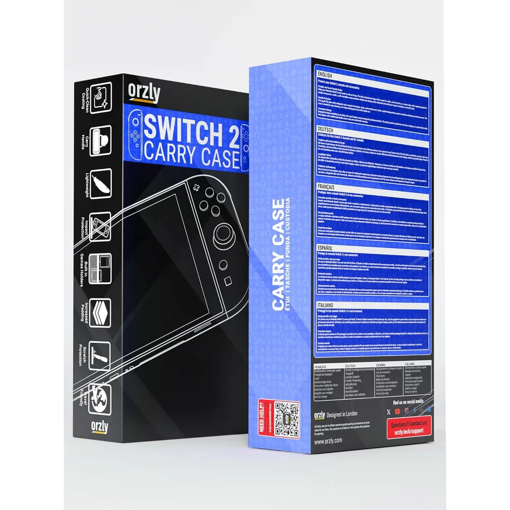 Estuche de Viaje Protector con Bolsillos Para Nintendo Switch 2 | Azul