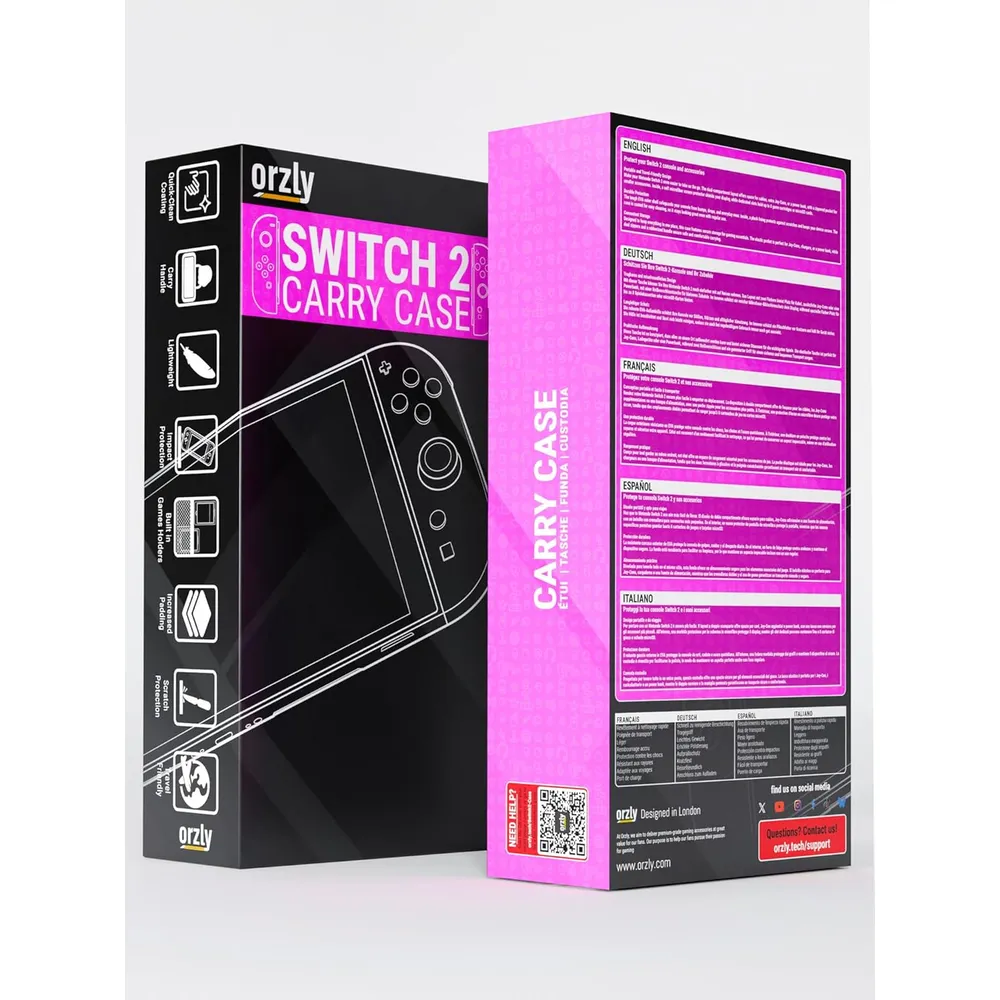 b0f49d6hpg_2_webp.webp Estuche de Viaje Protector con Bolsillos Para Nintendo Switch 2 | Fucsia