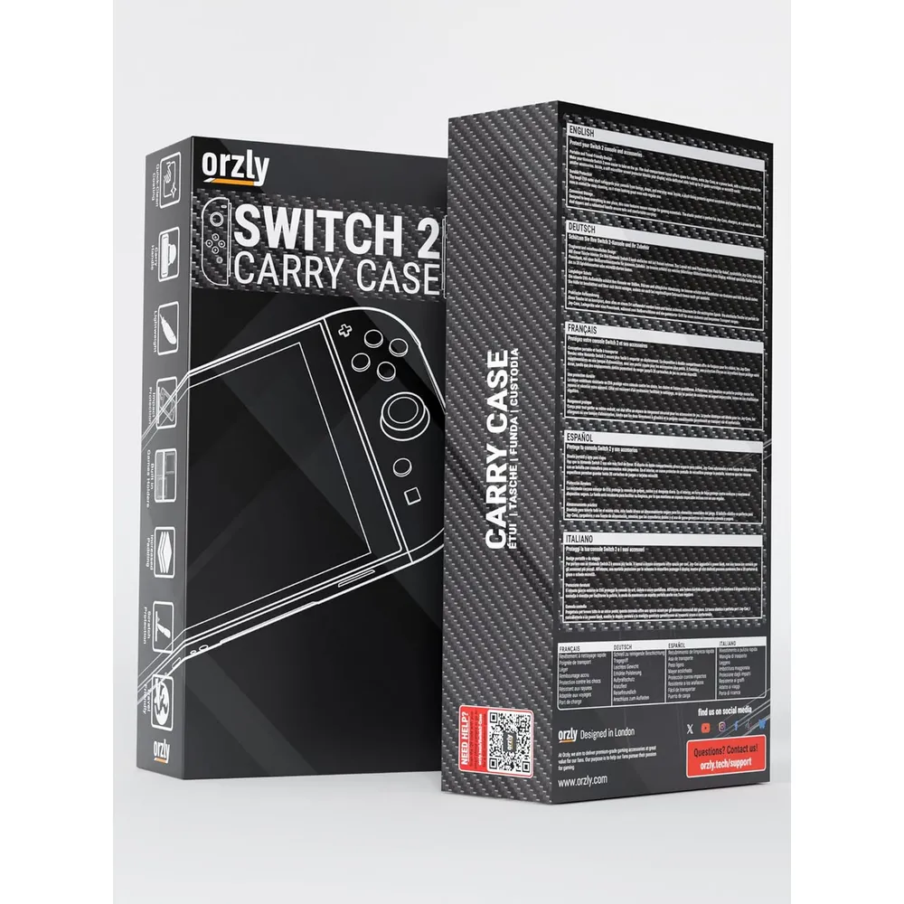 b0f49glfc9_2_webp.webp Estuche de Viaje Protector con Bolsillos Para Nintendo Switch 2 | Carbón