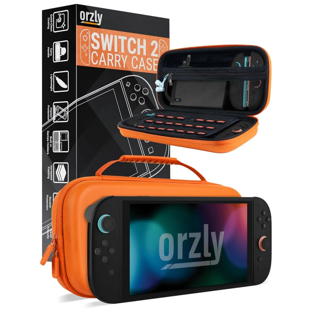 Estuche de Viaje Protector con Bolsillos Para Nintendo Switch 2 | Naranja