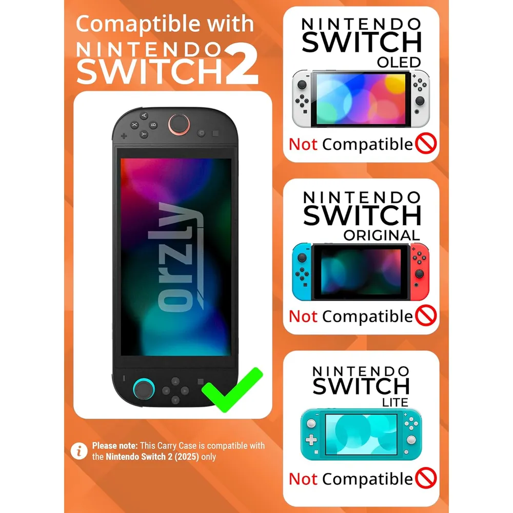 b0f49rd95b_1_webp.webp Estuche de Viaje Protector con Bolsillos Para Nintendo Switch 2 | Naranja
