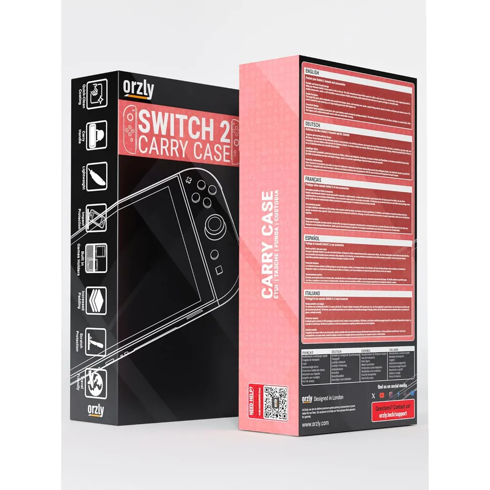b0f49vtz91_2_webp.webp Estuche de Viaje Protector con Bolsillos Para Nintendo Switch 2 | Coral