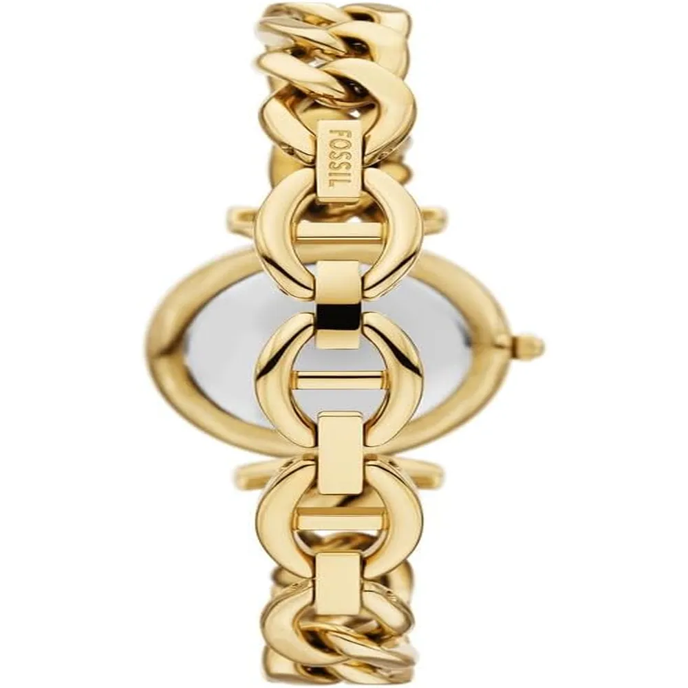 Fossil reloj de cuarzo Carlie para mujer, acero inoxidable | Oro Multicolor