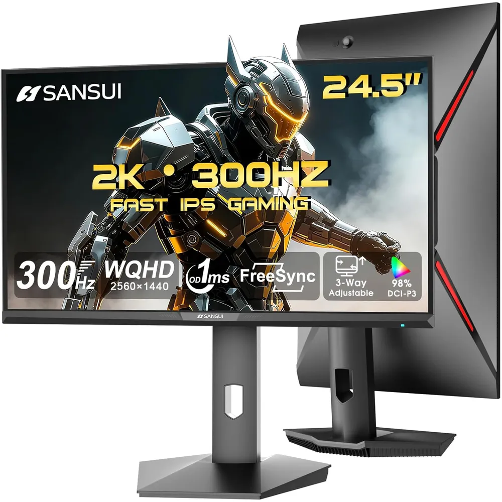 Sansui 24,5" QHD 300 Hz 1 ms IPS FreeSync Eye Care VESA